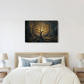 Tablou – Arbore cu aură aurie (90x60 cm)
