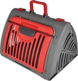 Cușcă de transport pentru pisici și câini, pliabilă, plastic, 46 x 35 x 33 cm