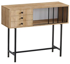 Măsuță consolă Binavo (stejar + negru) . 1094810