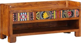 vidaXL Bancă pentru pantofi cu sertar Maro miere 100 x 35 x 45 cm