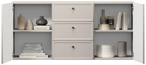 Comodă suspendată Lorini 150 cm cu sertare - cașmir / mânere negre