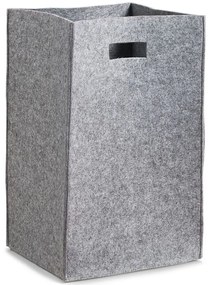 Cos pentru rufe/cumparaturi, Zeller,  35 x 30 x 55 cm, Material textil, Gri