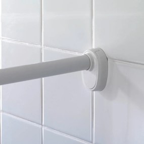 Suport curbat pentru perdea duș Wenko, argintiu