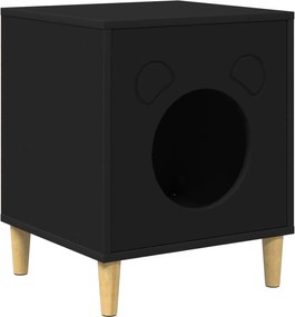 vidaXL Casa pentru pisici Negru 42,5 x 40 x 53 cm Lemn compozit