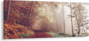 Tablou - Plimbarea de toamnă prin pădure (120x50 cm)