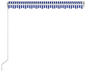 Copertina retractabila manual, albastru si alb, 350 x 250 cm Albastru si alb, 350 x 250 cm