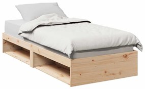 vidaXL Pat de zi fără saltea 100x200 cm din lemn masiv de pin