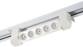 Proiector LED Tip Grila, 10W, 4000K Lumina Neutra, Directionabil Pe Sina Monofazata, Alb