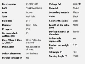 Aplica de perete design industrial nordic Darci