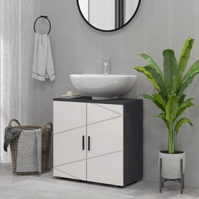 kleankin Dulap pentru Chiuveta cu Picior, Dulap de Baie, Dulap de Depozitare pentru Chiuveta pentru Podea | Aosom Romania