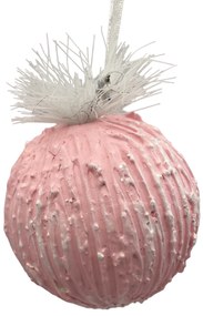Glob de Craciun Candy 8cm, Roz