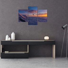 Tablou în apus de soare, Mont Blanc (90x60 cm)