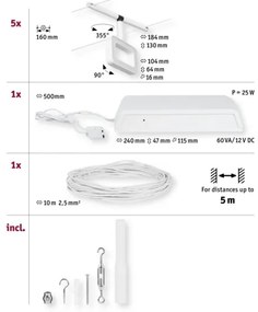 Paulmann 94483 - Set 5x LED 4,8W spot FRAME 230V alb