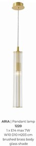 Lustra, Pendul design modern ARIA alama periata