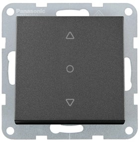 Intrerupator jaluzele 10A, IP20, Grafit, Panasonic Karre Plus 55