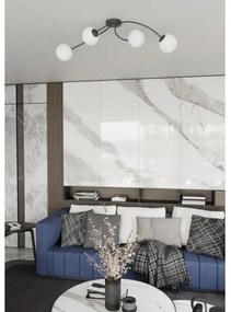 Lustră aplicată VIBRA 4xE14/10W/230V negru/alb