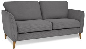 Canapea gri închis cu tapițerie din catifea reiată 170 cm Paris – Scandic