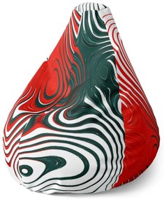 Sac de șezut Pear abstracție bicoloră - pentru copii, colorat