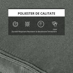 Outsunny Saltea pentru Șezlong, Design Modern, Confortabilă și Ușor de Întreținut, 198x53x5cm, Gri | Aosom Romania