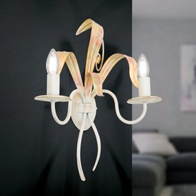 Aplica de perete design rustic cu 2 brate Tuna WA 2-1130/2 Elfenbein OR