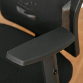 Scaun de birou ergonomic Vinsetto, Inaltime reglabila, Tetiera, 66x61x100-109.5cm, Negru