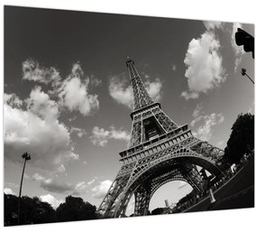 Tablou pe sticlă - Turnul Eiffel din Paris (70x50 cm)
