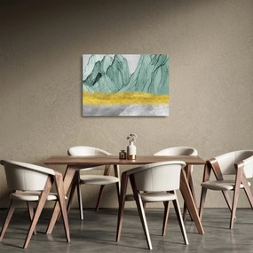 Tablou pe sticlă - Munții Smarald N⁰1 (70x50 cm)