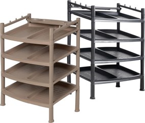 Raft pentru pantofi 4 etaje Brown 52 x 34 x 67 cm