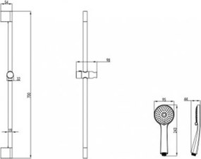 Duș de mână și bară de duș Mamba