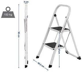 Scara, Songmics, Alb-Negru, 86.5x44.5x4.5 cm