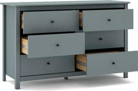 Comodă verde prăfuit din lemn de pin 130x80x45 cm Misti – Marckeric