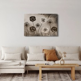 Tablou - Flori desenate (90x60 cm)