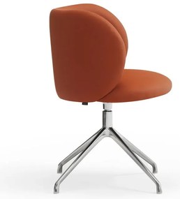 Scaun de sufragerie portocaliu tapițat Mogi – Teulat