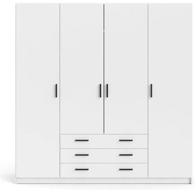 Șifonier alb 196x200 cm Sprint – Tvilum