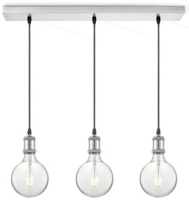 Cablu de alimentare VINTAGE 3xE27/40W/230V crom mat