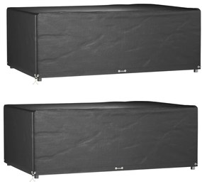 vidaXL Huse mobilă grădină, 2 buc, 12 ocheți 213x132x75cm, rectangular