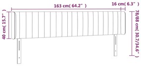 Tablie de pat cu aripioare gri deschis 163x16x78 88 cm textil 1, Gri deschis, 163 x 16 x 78 88 cm