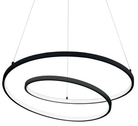 Lustra LED suspendata design modern circular OZ SP D60 NERO