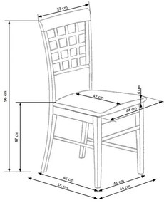 Scaun de bucaterie Gerard 3, stejar gri/miere