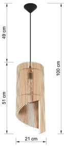 Lustră din lemn Nice Lamps Limpezia