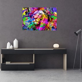Tablou - 3D imaginea leului (90x60 cm)