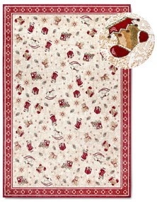 Covor roșu din amestec de bumbac 160x230 cm cu model de Crăciun Toy's Delight Red Christmas – Villeroy&amp;Boch