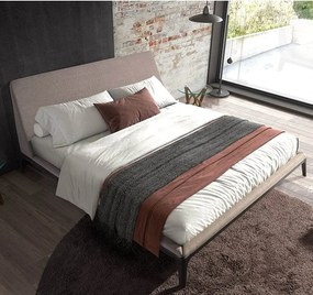 Pat dublu tapitat design LUX Grey 180x200cm