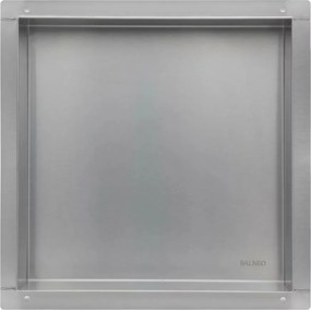 Raft incastrat patrat Balneo Wall-Box 30x30x7 cm fara rama inox periat