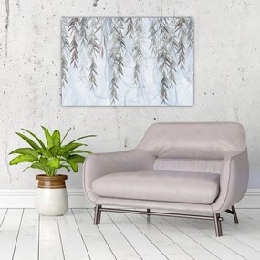 Tablou - Crenguțe de salcie fundal albastru (90x60 cm)