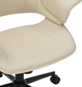 Scaun de birou pivotant Manhattan bej crem