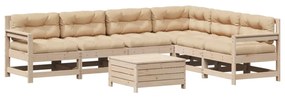 3250900 vidaXL Set mobilier de grădină cu perne, 7 piese, lemn masiv de pin