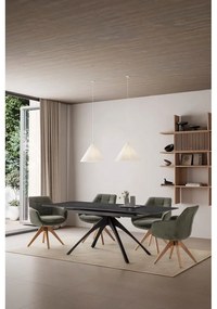 Set de scaune de sufragerie verde cu cotiere 2 buc. tapițat Donatelo – Marckeric