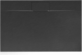Cadita dus dreptunghiulara negru Rea Bazalt Long 90x120 cm
