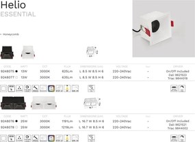 Spot incastrabil LED 13W 3000K Helio alb